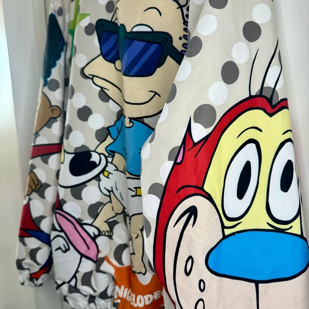 Nickelodeon Members Only X Rugrats Hey Arnold Windbreaker Jacket X Large Stempy - Picture 6 of 12